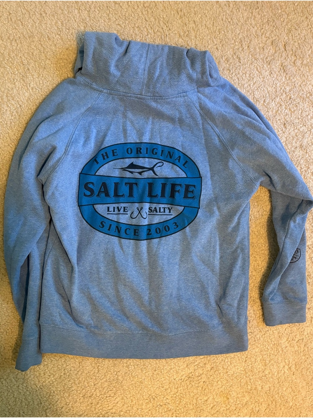 Salt Life Light Blue Back-Logo Pullover